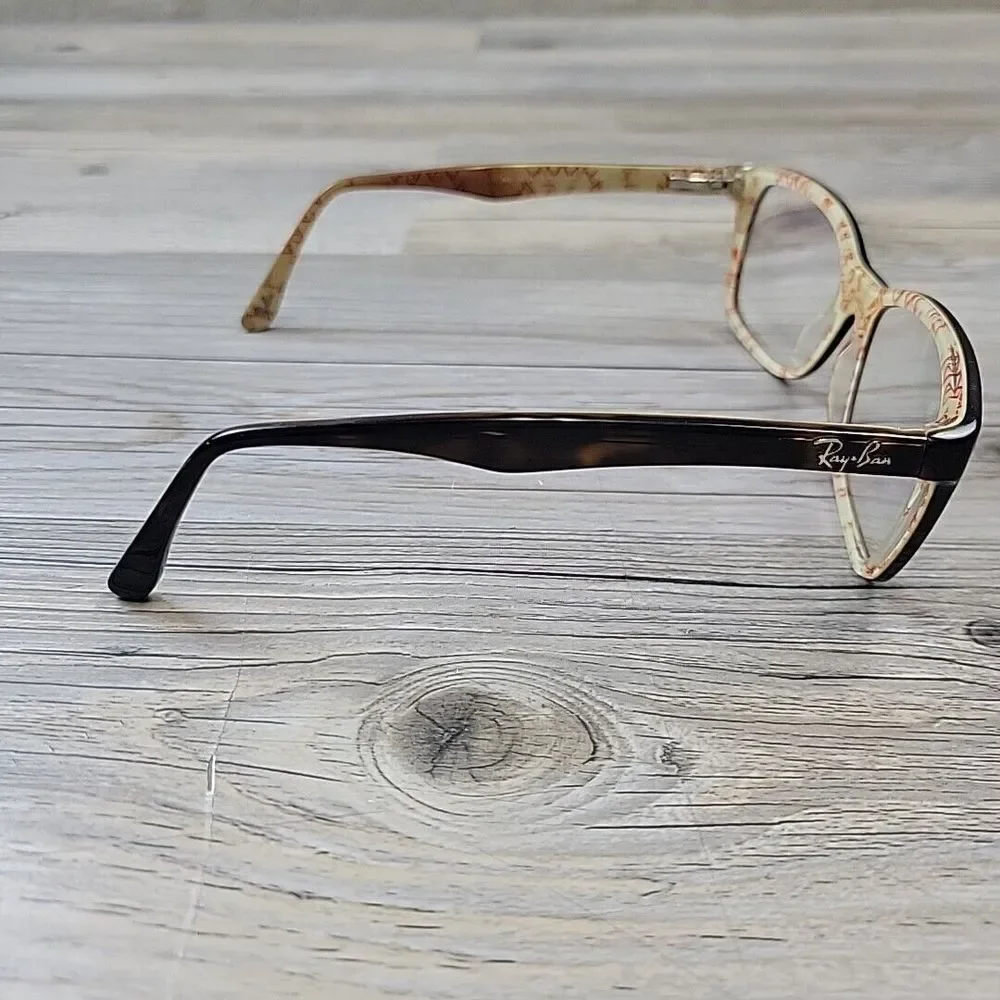 Ray BAN RB5228 5057 Eyeglasses Brown Tortoise Beige‎ FRAMES ONLY 53-17 140 Logo